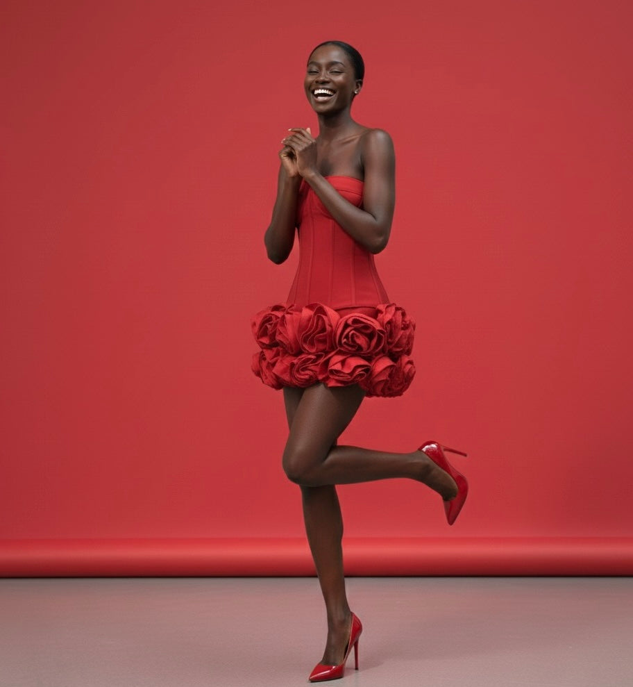 The Scarlet Bloom Corset Mini