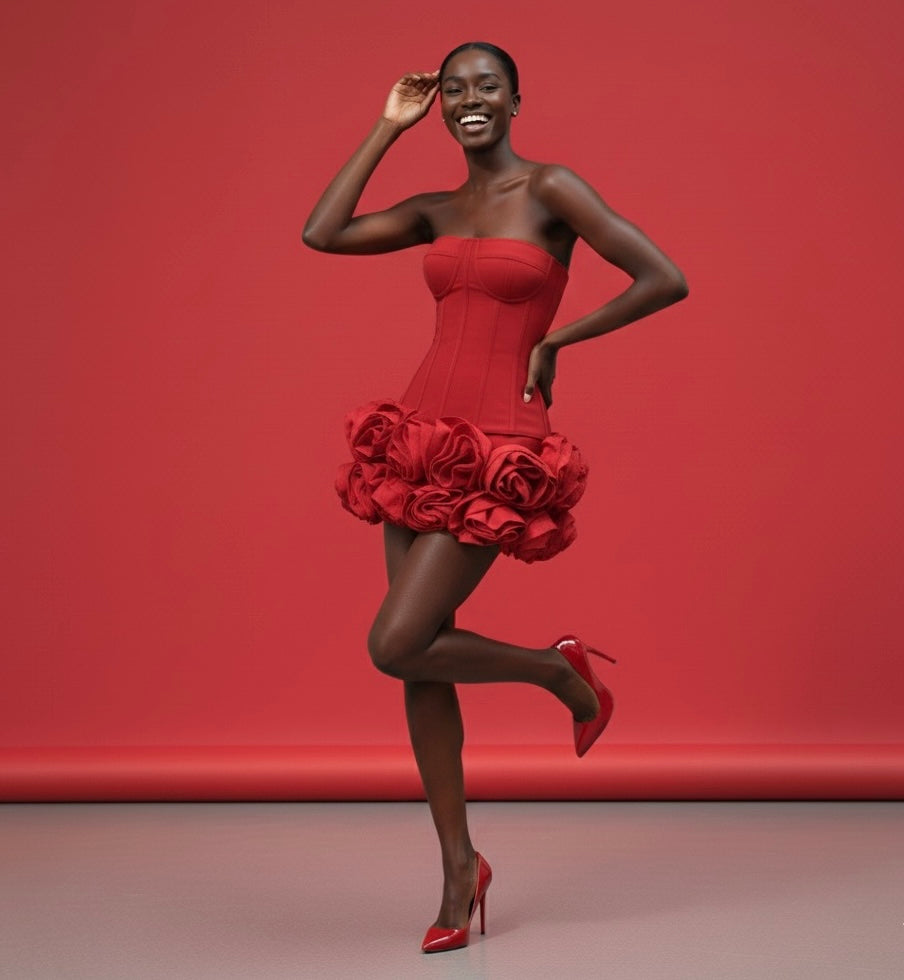 The Scarlet Bloom Corset Mini