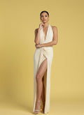 The Soleil&nbsp;Twist Halter Gown-BY