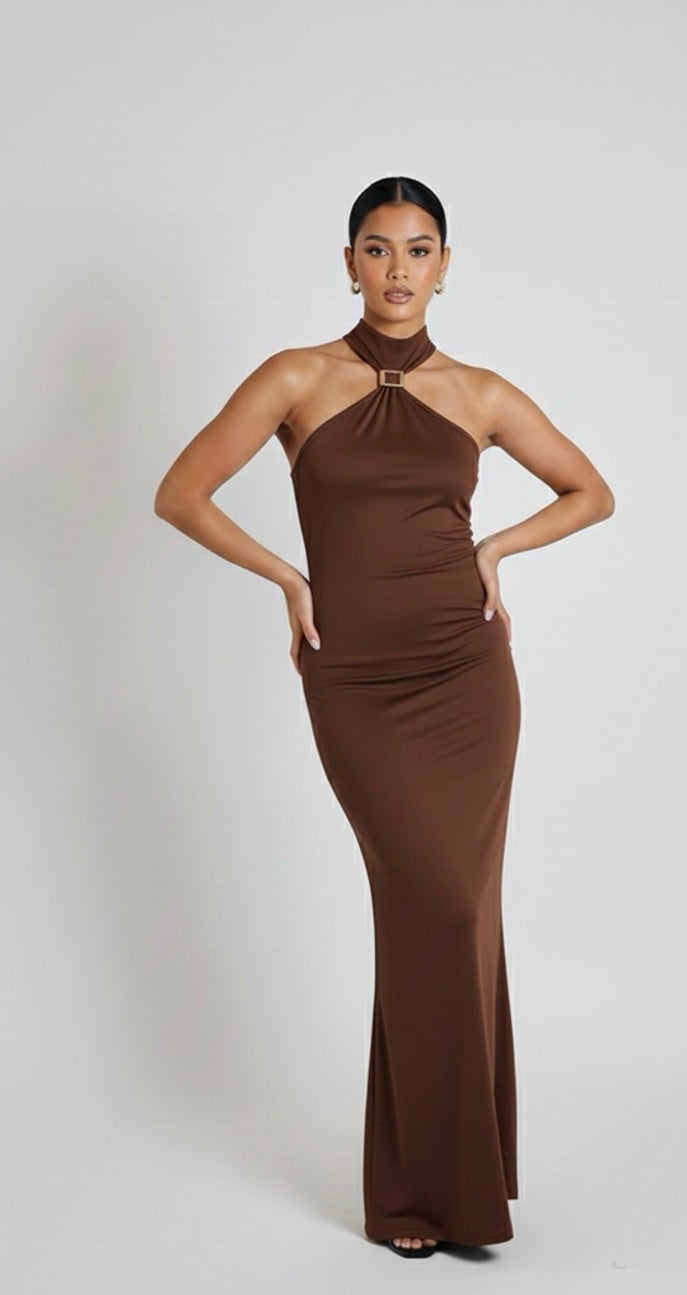The Solène Brown Gown
