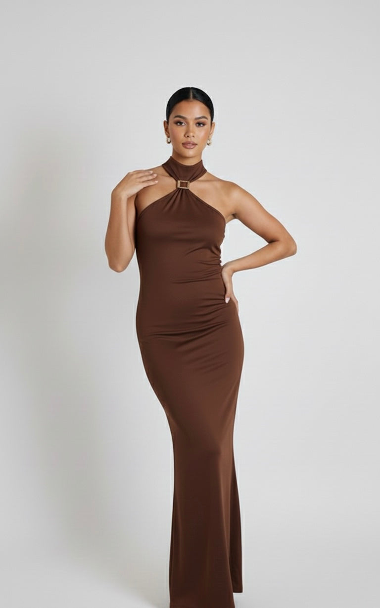 The Solène Brown Gown