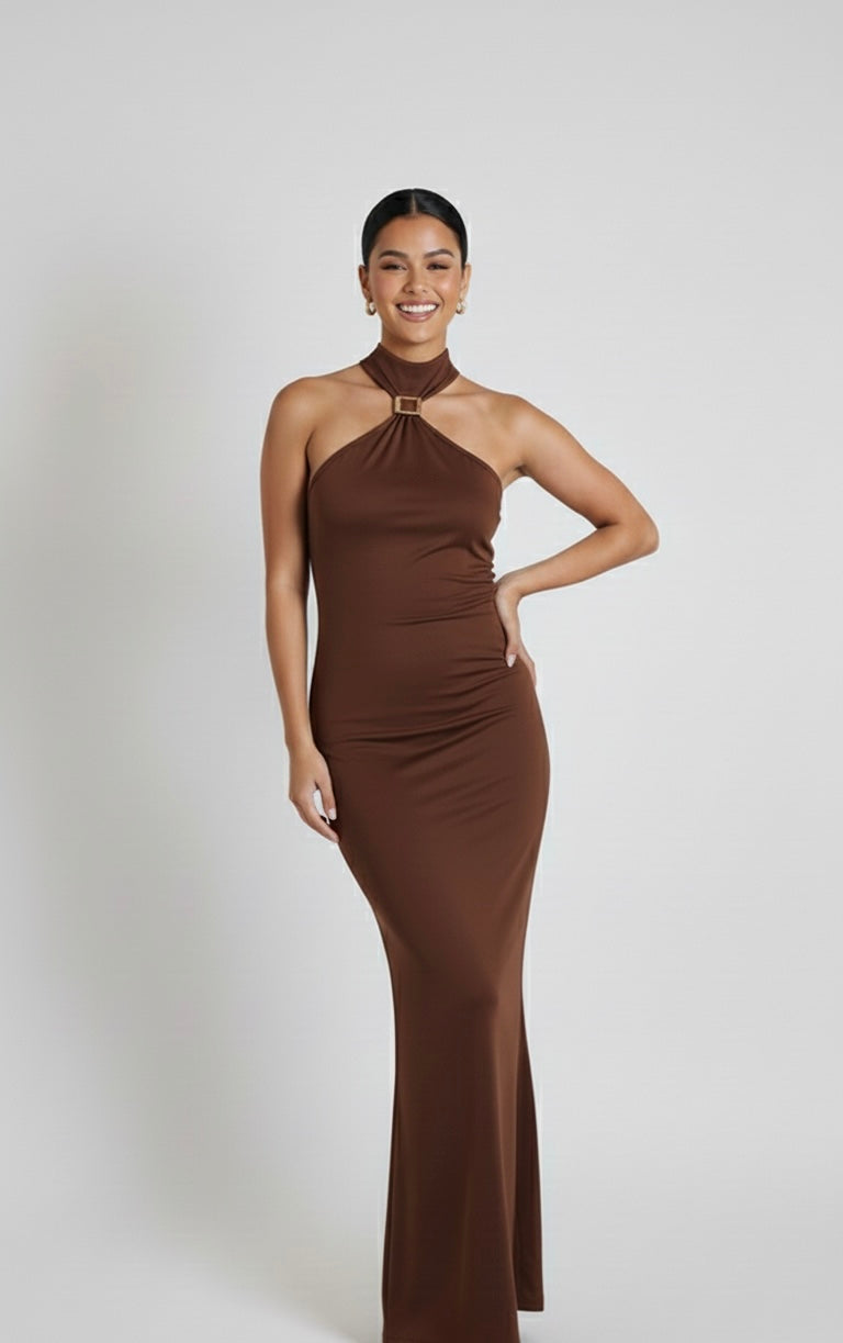 The Solène Brown Gown